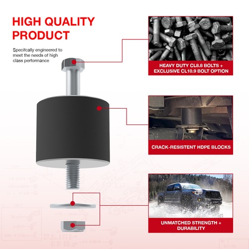 2" (50MM) Body Lift Kit for Hilux 1998-2004 Extra / Crew Cab LIFTS FRONT & REAR - Picture 3 of 5