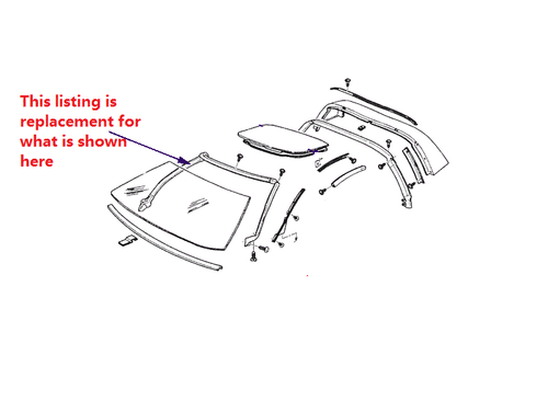 New Weatherstrip Seal Gasket A Pillar for 1984-1996 Corvette Windshield - Picture 8 of 8