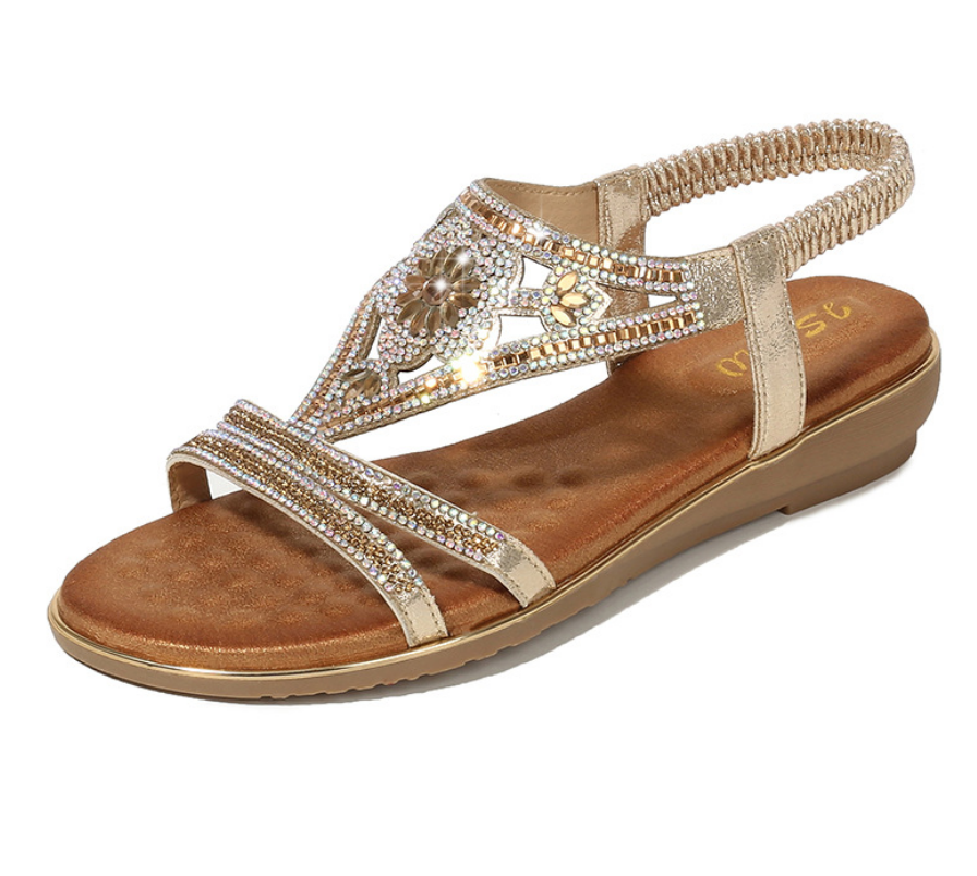 Womens Wide Fit Low Heel Wegde Sandals Ladies Summer Comfy Shoes Size