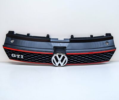 Genuine VW POLO 6R GTI Front Radiator Grille Black Red 6R0853651R