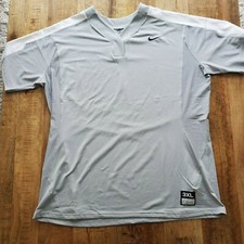 Nike Vapor Pro Button Softball Baseball Training Jersey Women's Gray 821989 043