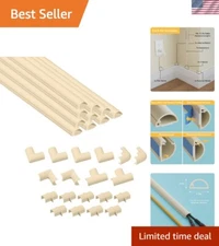 Stylish Cord Hider & Raceway Kit - 157in, Self-Adhesive, Blends with Decor