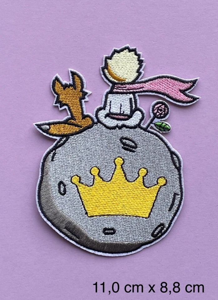 MARKENLOS XL Bügelbild, Aufbügler, Aufnäher, Patch für DER KLEINE PRINZ* Fans/KRONE