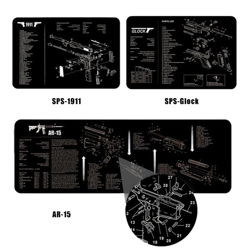 1Stk Gun Cleaning Mat For AK47 Gl-ock colt1911 SIG SAUER P320 M92 Rifle DE - Bild 2 von 15