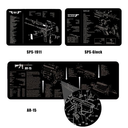 1pc Gun Cleaning Mat for AR15 AK47 Glock colt1911 SIG SAUER P320 M92 Rifle To Ql - Afbeelding 1 van 15