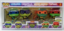Funko Pop!  Teenage Mutant Ninja Turtles Mutant Mayhem 4 Pack  Amazon Ex Glows