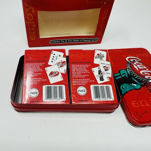 Coca-Cola Coke Collector Tin mit 2 Decks Bicycle Playing Cards Sealed Open Box - Bild 3 von 6
