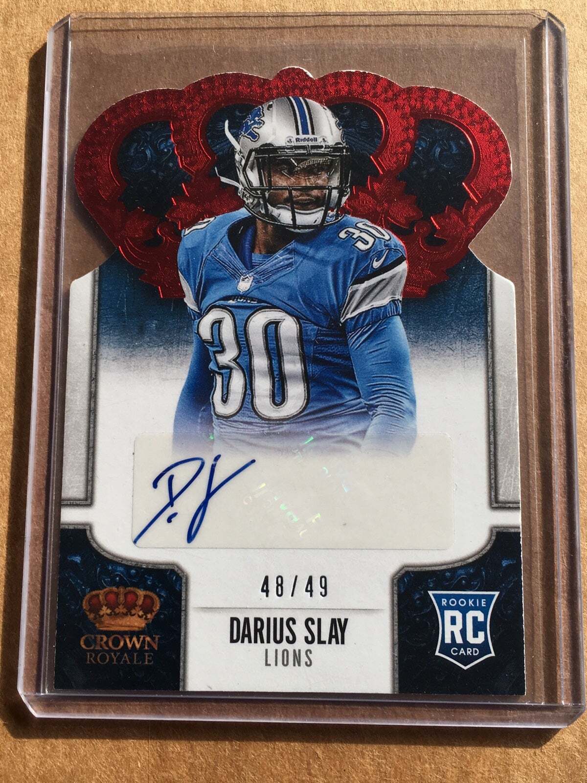 Darius Slay Panini Crown Royale #127 Signature Die-Cut Red Crown