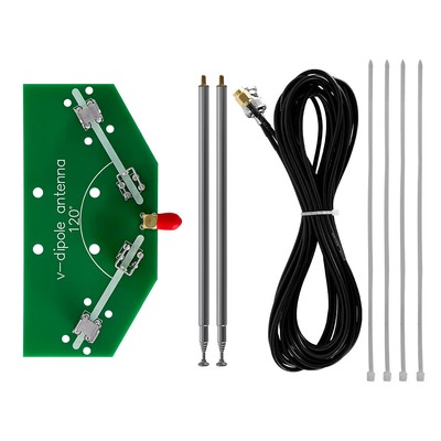 77M-415MHz Frequency V-dipole Antenna FM Aviation V Horn Pull Rod Antenna