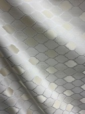 IVORY Trellis Brocade Upholstery Drapery Fabric 110 in. Sold By The Yard