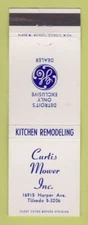 Matchbook Cover - Curtis Lawn Mower Inc Detroit MI GE General Electric