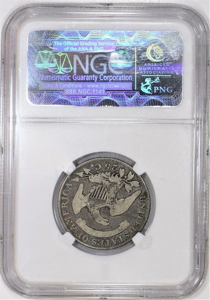 1820 Capped Bust Quarter NGC G-4; Large O B-1, R-4 - Image 2 of 4