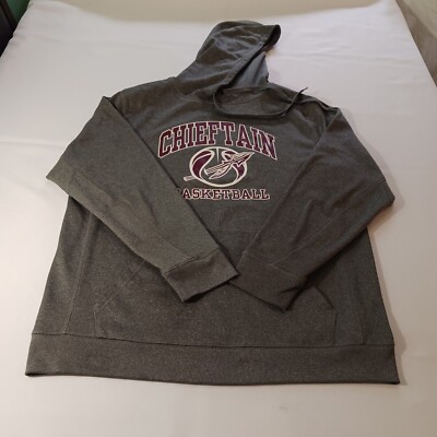 BSN Sports CHIEFTAIN BASKETBALL Men's Gray Hoodie Pullover Sweatshirt Size M 