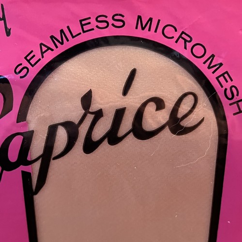 Caprice Micro mesh Seamless Nylon Hose Reinforced Size 9.5 vtg New old Stock - Picture 8 of 15