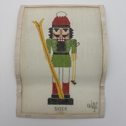 Nutcracker SKIER Needlepoint Canvas - IGC Needlepoint - In Good Company