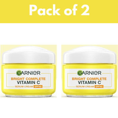 Garnier Brightening Complete Vitamin C Serum Cream, SPF 40, Protects Skin 45g