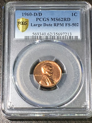 1960-D/D 1C PCGS MS62RD LD FS-502; 24/50! TrueView #13 - RicksCafeAmerican.com - Picture 5 of 12