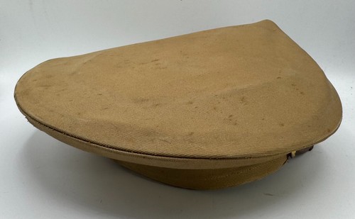 Vintage WW2 era US Army Officer Khaki Summer Visor Cap Hat ORIGINAL Uniform - Picture 7 of 10