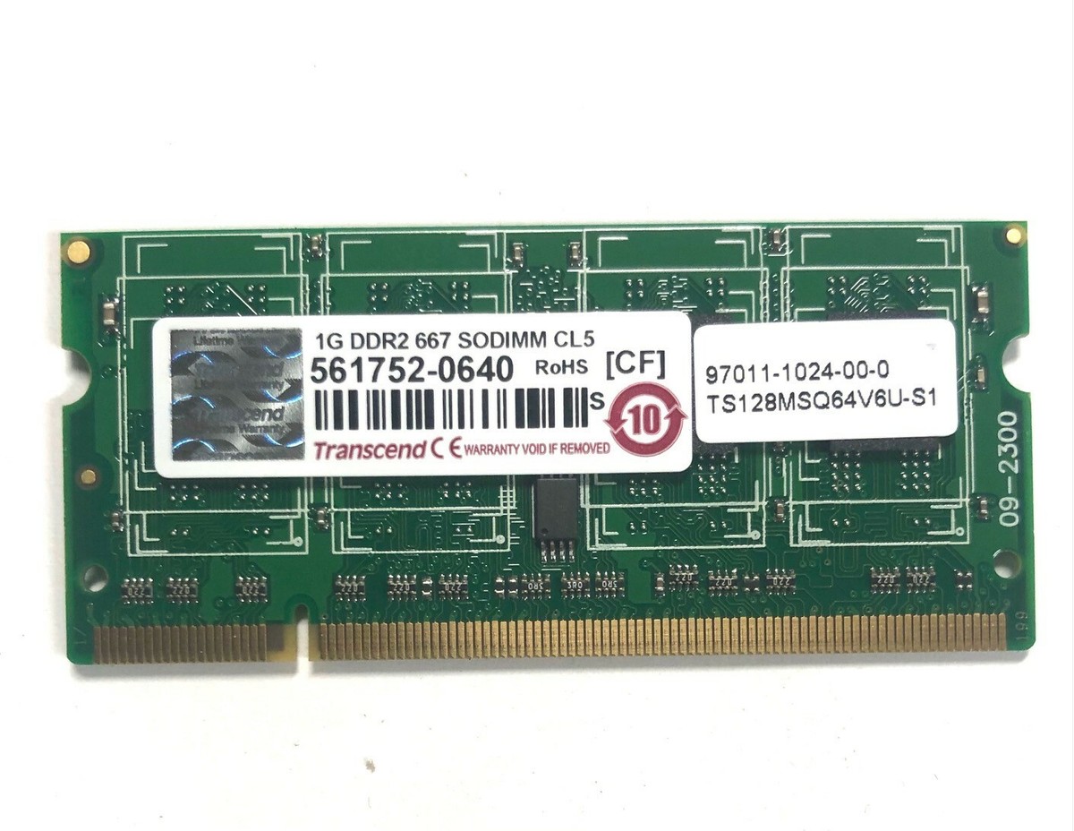 TS128MSQ64V6U-S1 TRANSCEND 1GB DDR2 667 SODIMM CL5 INDUSTRIAL