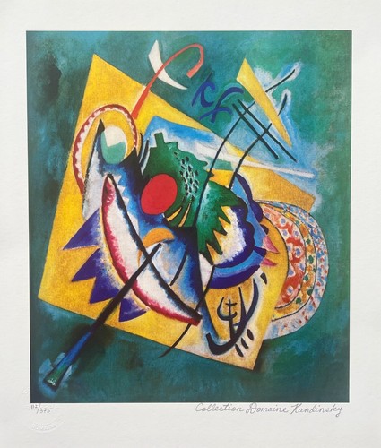 Wassily Kandinsky RED OVAL Estate Signed Limited Edition Giclee Art 13.5"x11.5" - Picture 5 of 8