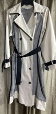 Moon River Mixed Check Trench Coat Size Xs