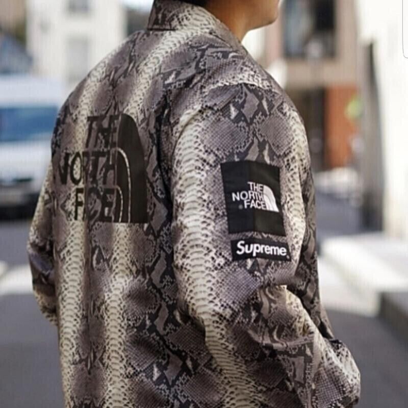 100% AUTHENTIC Supreme The North Face Snakeskin Taped Seam Coaches ...