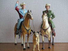 VINTAGE 1950's HARTLAND ROY ROGERS and TRADITIONAL DALE EVANS w/BULLET COMPLETE 