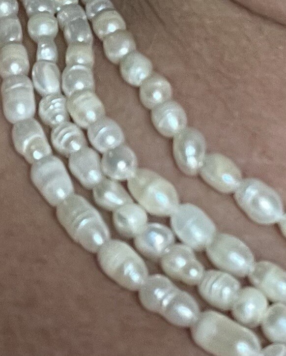Collar De Perlas Barrocas En Cordón Extra Largo Tipo Ópera 71"