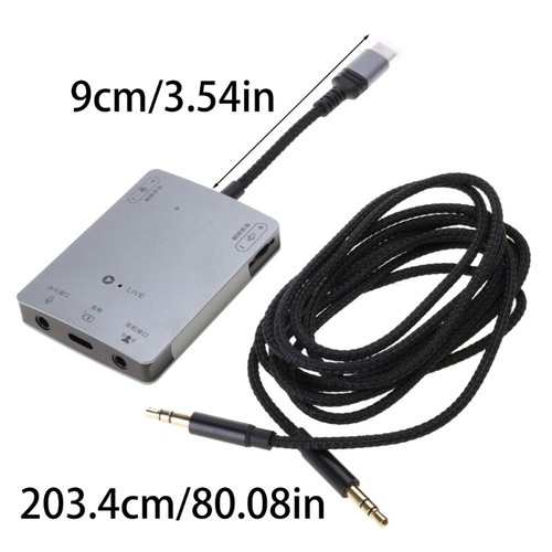 Typec Mobile Phone Adapter Sound Card Converter for K Song/ Sound Card /Charging - Afbeelding 8 van 8