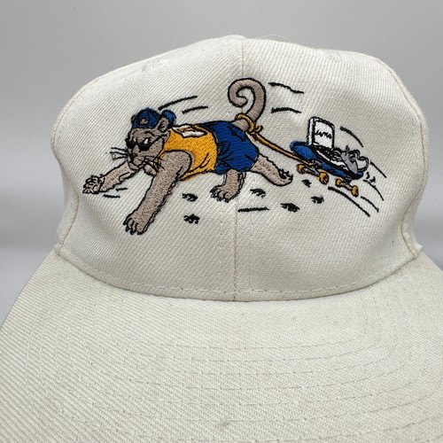 Vtg Otto Baseball Cap Wildcat Skateboard Yellow Jersey White Embroidered - 第 5/12 張圖片