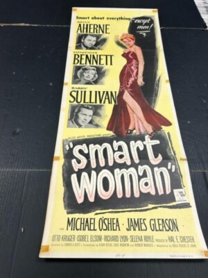 1948 Smart Woman Constance Bennett  Brian Aherne movie poster insert