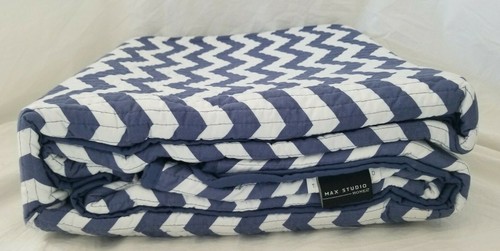 6 pc Max Studio Chevron Full / Queen Quilt, Shams & Pillows Set NIP - Picture 9 of 12