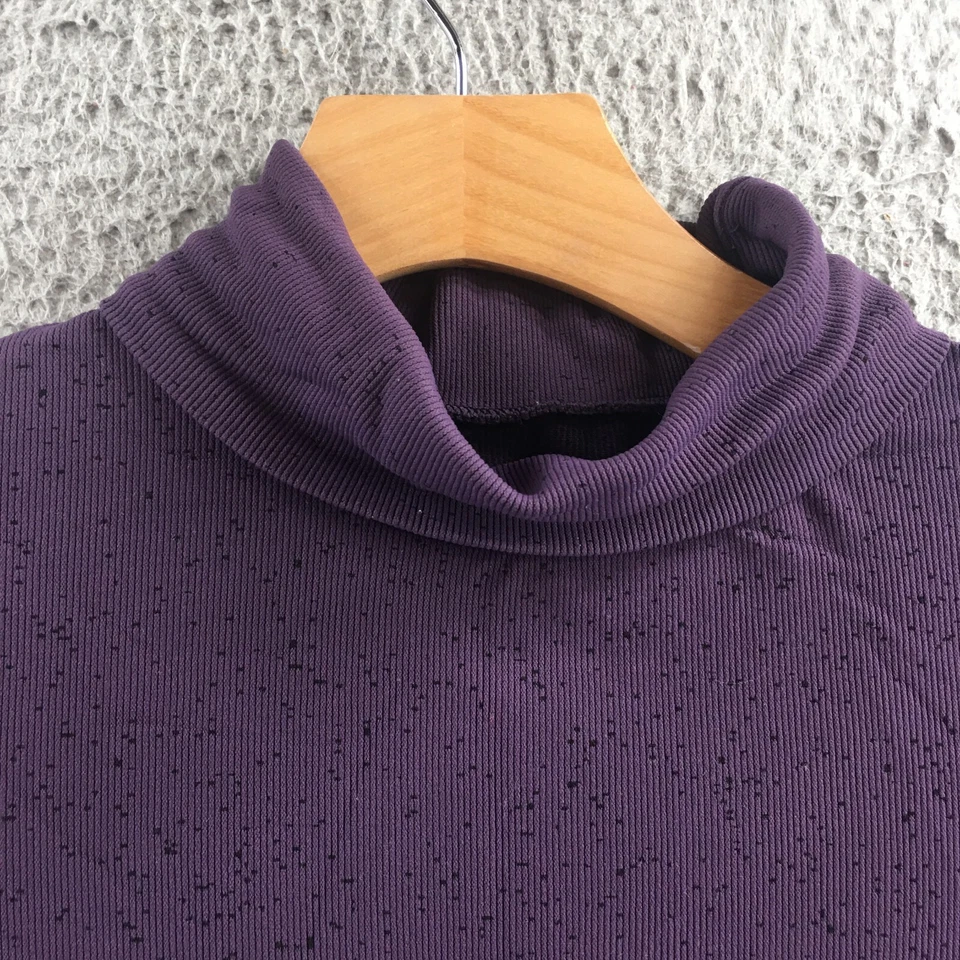 Top Athleta Cuello Tortuga Mujer Grande Púrpura Negro Ombre Manga Larga Capa Base Foto 3 de 4