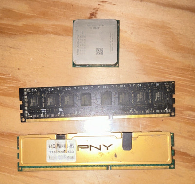 AMD Athlon II CPU, Team Group DDR3 DIMM RAM, PNY 64C1RHHHJ-HS RAM Lot