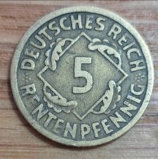 Germany 5 Reichspfennig Coin Year 1924-A