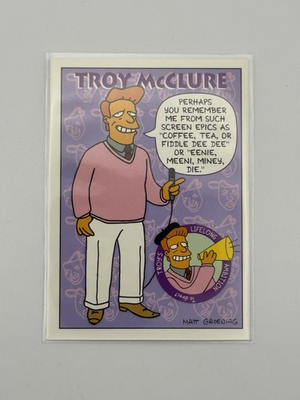 #ad 1993 SkyBox Bongo Comics The Simpsons Troy McClure #S36 $2.99
