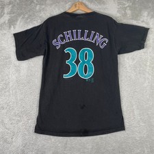 Arizona Diamondbacks Curt Schilling Shirt Mens Medium Black Vintage 2001 Mlb Lee Arizona Diamondbacks Curt Schilling Shirt Mens Medium Black Vintage 2001 Mlb Lee
