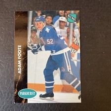 1991-92 Parkhurst French Nordiques Hockey Card #371 Adam Foote Rookie Free Ship