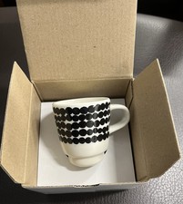 marimekko Oiva Räsymatto Siirtolapuutarha Stoneware Espresso Cup and Saucer NIB