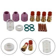 18pcs TIG Welding Gas Lens Cup Nozzle Chuck Consumables Tool Replacement