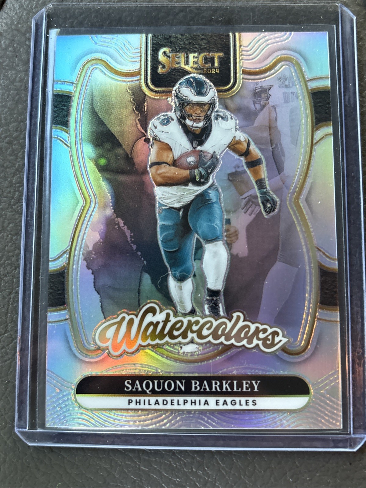 SAQUON BARKLEY 2024 Panini Select Watercolors Prizm SSP #14 Eagles