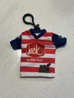 Limited Edition Jack in the Box Mini Soccer Worldcup USA Jersey Keychain New!