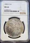 Morgan Dollar 1884-O New Orleans $1 90% Silver NGC MS63