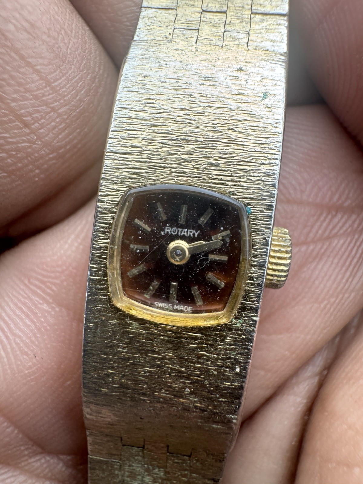 Vintage Rotary Gold Tone Ladies Mechanical Watch, faulty image 4