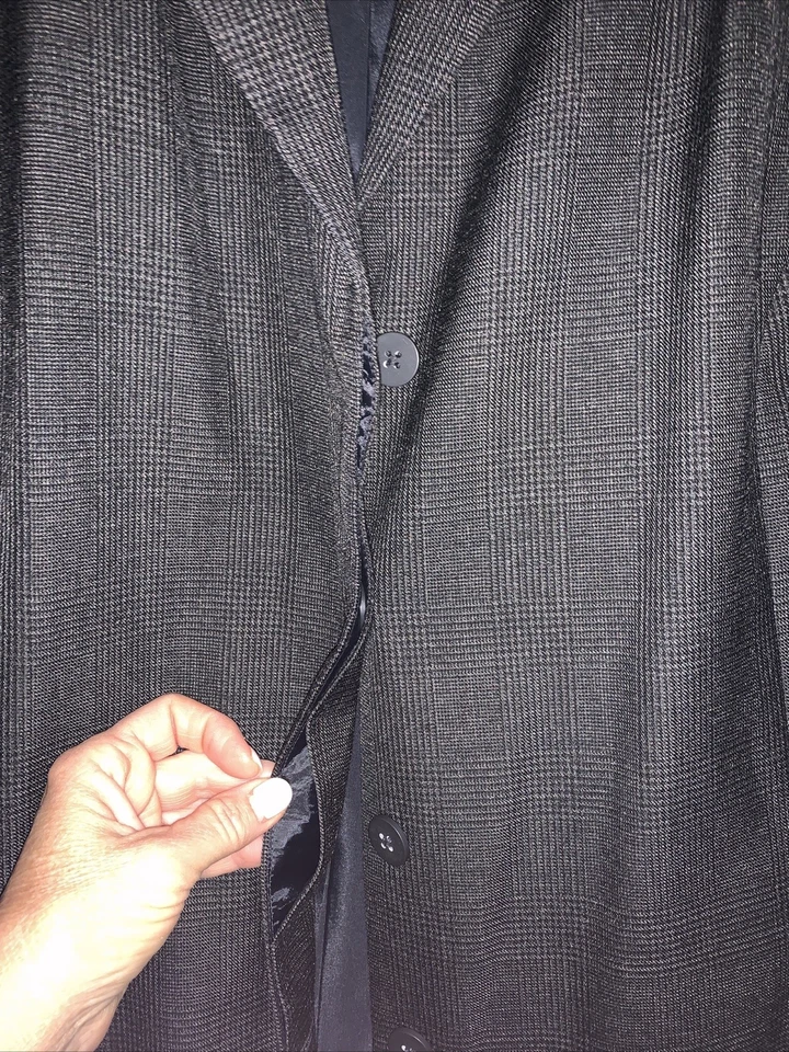 NEW Venezia Lane Bryant Women Trench Coat Jacket SZ 24 Mid Length Gray NWT - Image 3 of 4