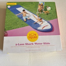 Sun Squad Shark Water Slide Lawn Toy Ages 5-12 Max 154 lbs 18 FT