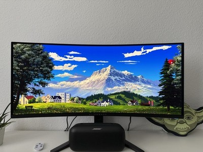 Alienware 34  QD-OLED UltraWide Gaming Monitor   Top Zustand
