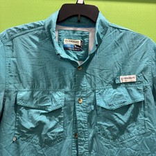 Magellan Men Shirt Long Sleeve Medium Relaxed Fit Moisture Wicking Fish Gear