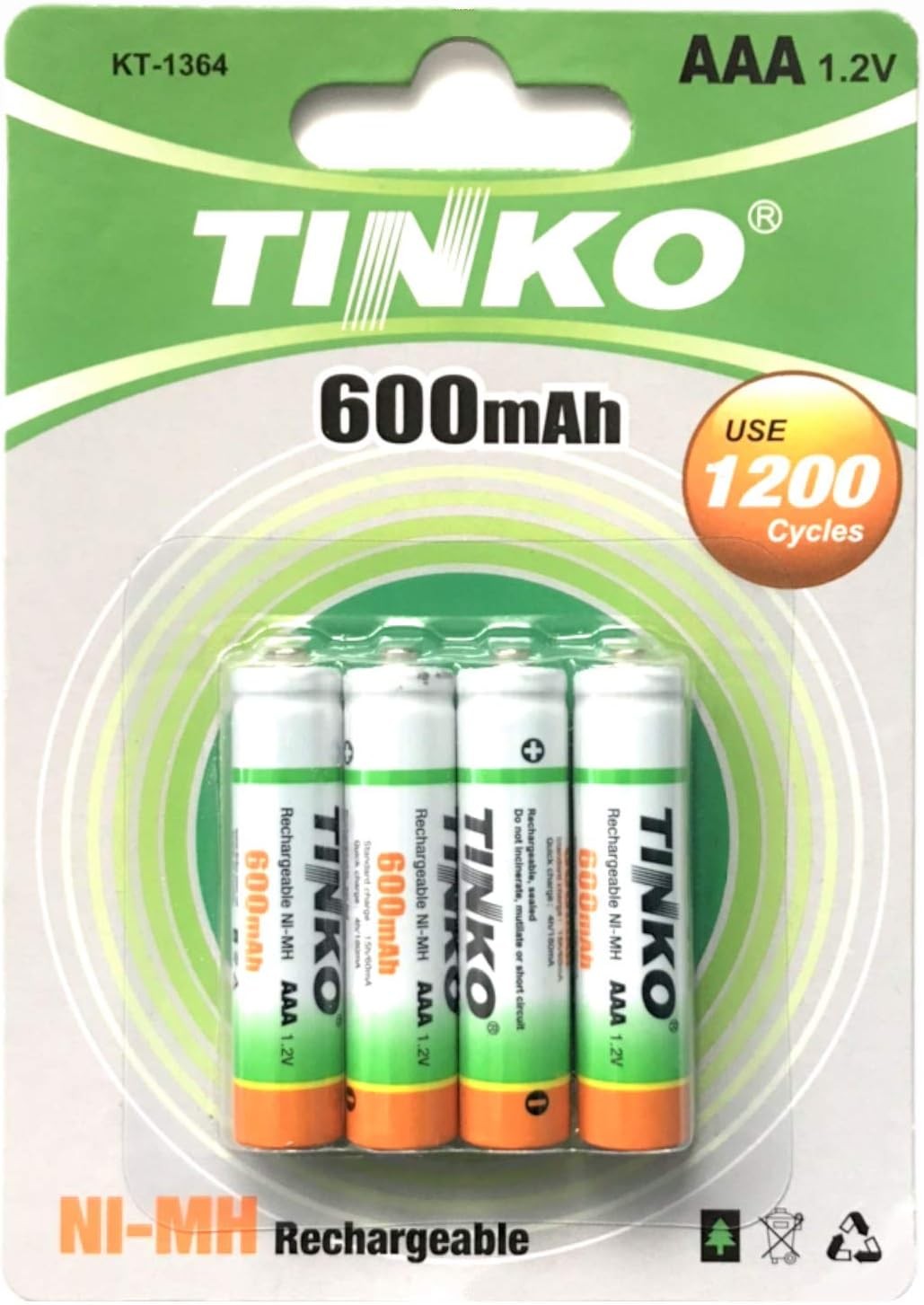 4x AAA 600 mAh AAA 600 1.2v RECHARGEABLE NI-MH BATTERIES FOR CORDLESS PHONE/SOL