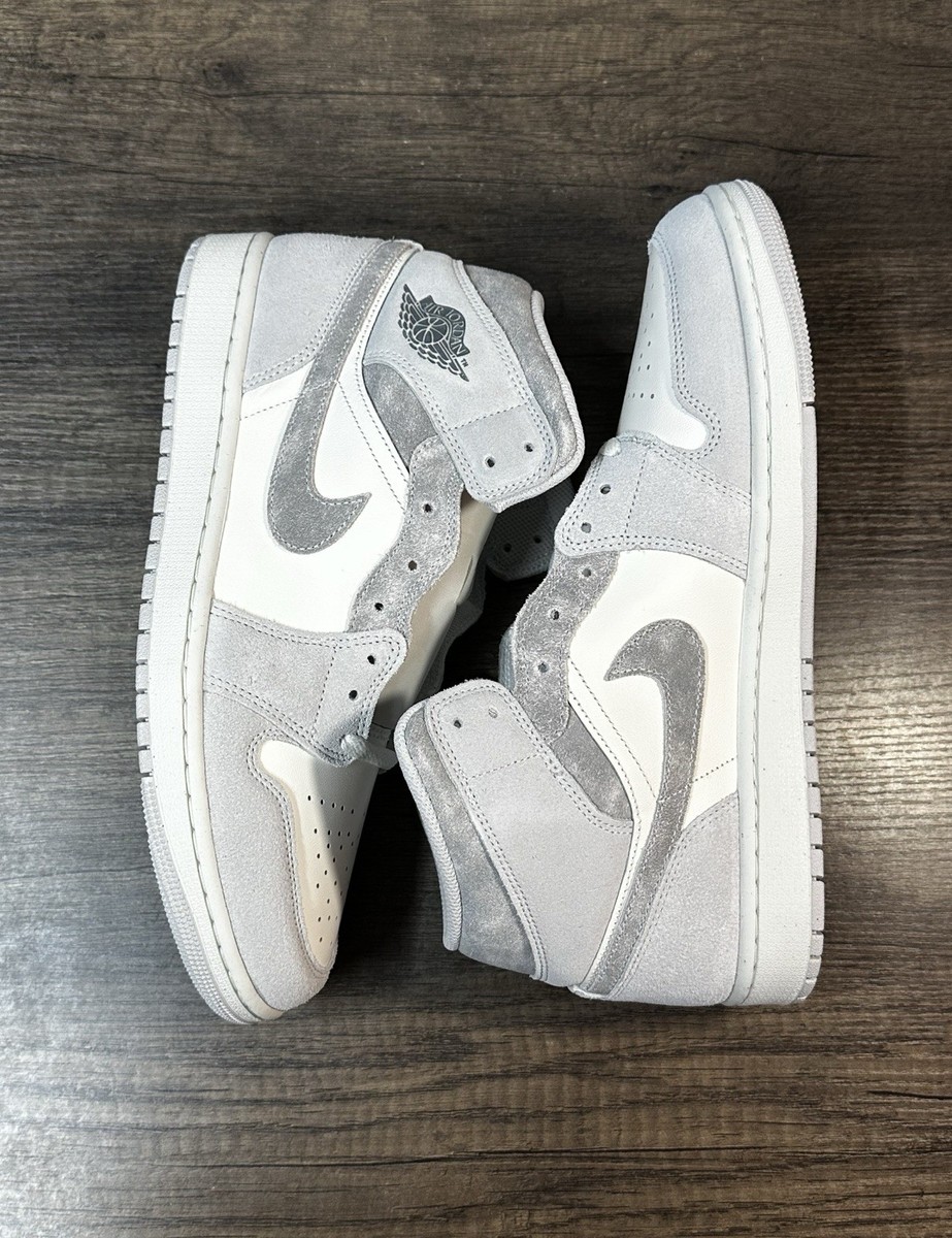 ハルページ Nike Air Jordan 1 SE Mid Neutral Grey Sail FQ7720-002 Men's Size